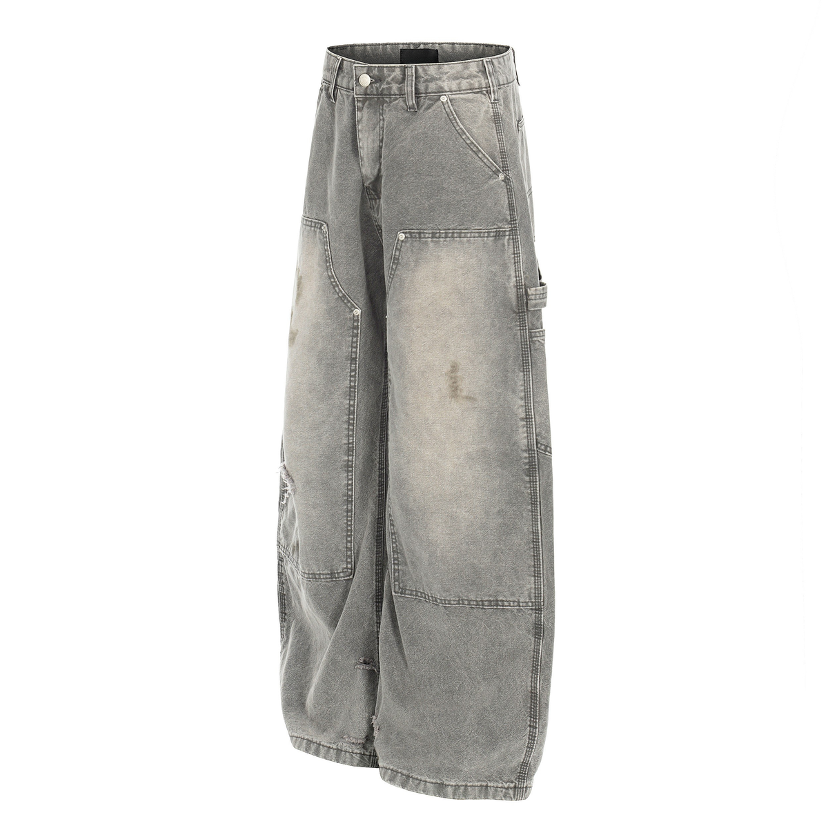 Madxmarx Gewaschene Utility-Jeans im Used-Look