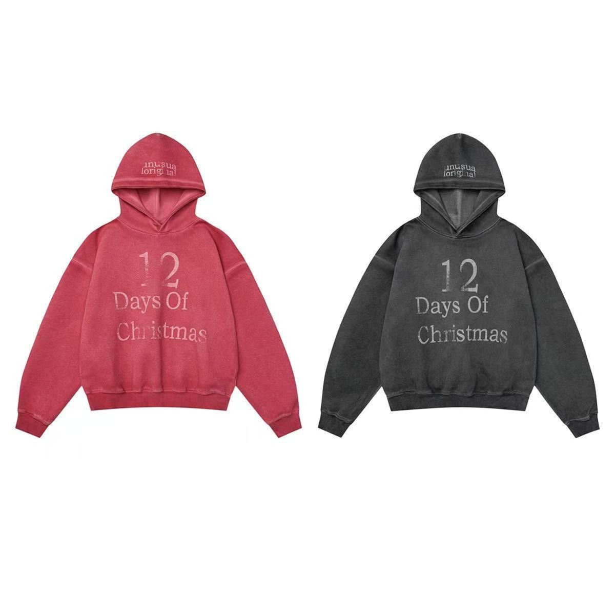 Madxmarx “12 Days of Christmas” Vintage Pullover Hoodie