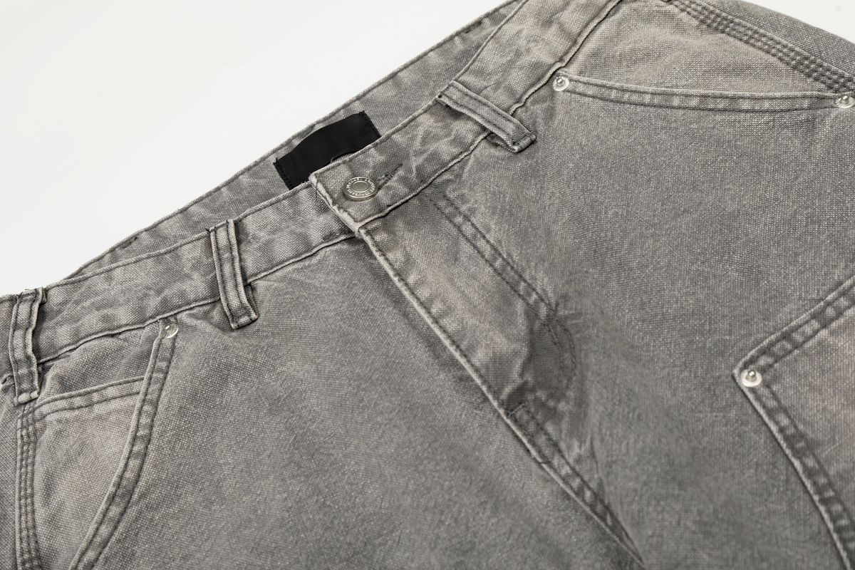 Madxmarx Gewaschene Utility-Jeans im Used-Look