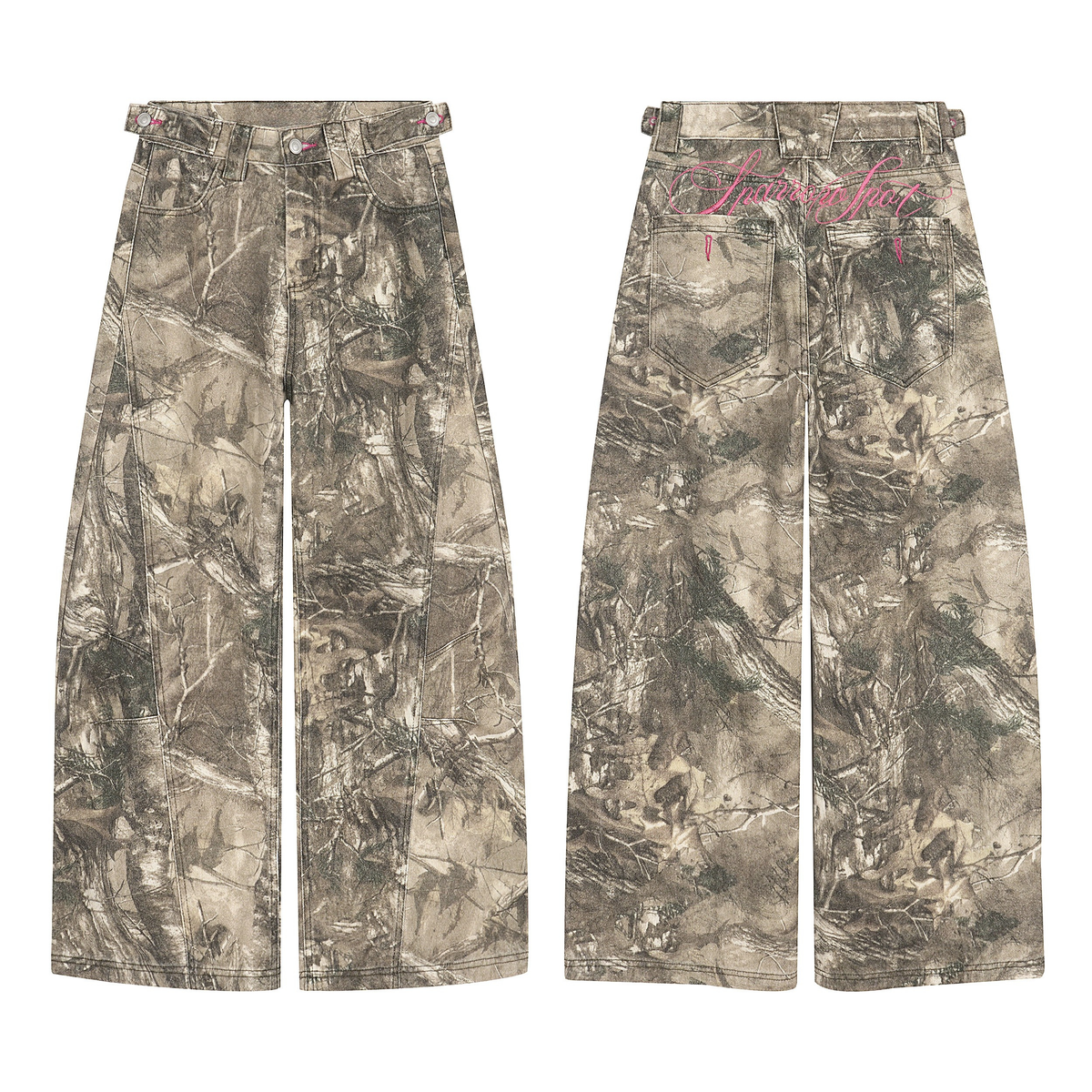 Madxmarx Forest Camo Wide-Leg Pants