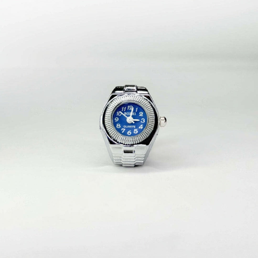 Milano Watch Ring | Silver Blue