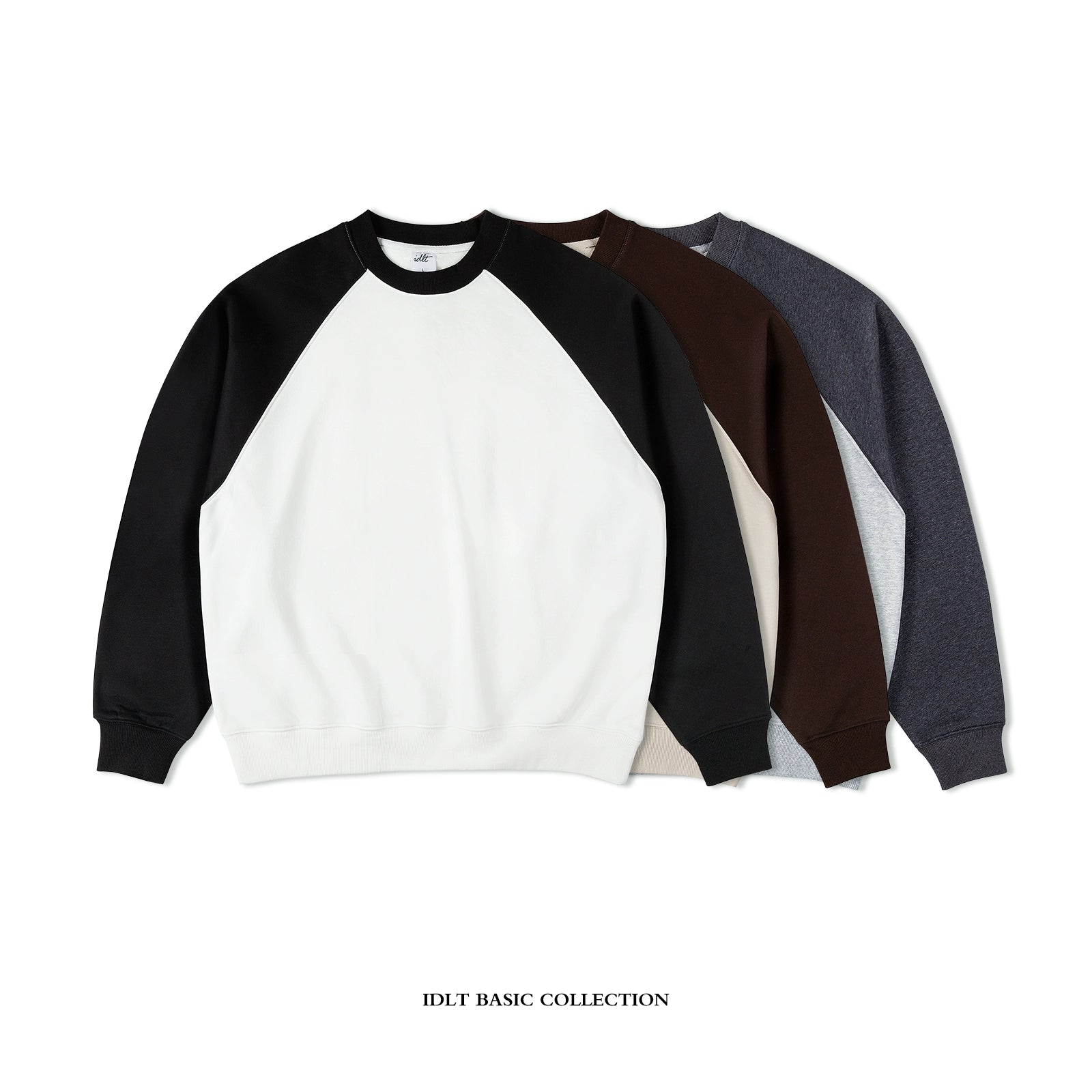 Basic Raglan Sleeve Round Neck Oversize Sweatshirt