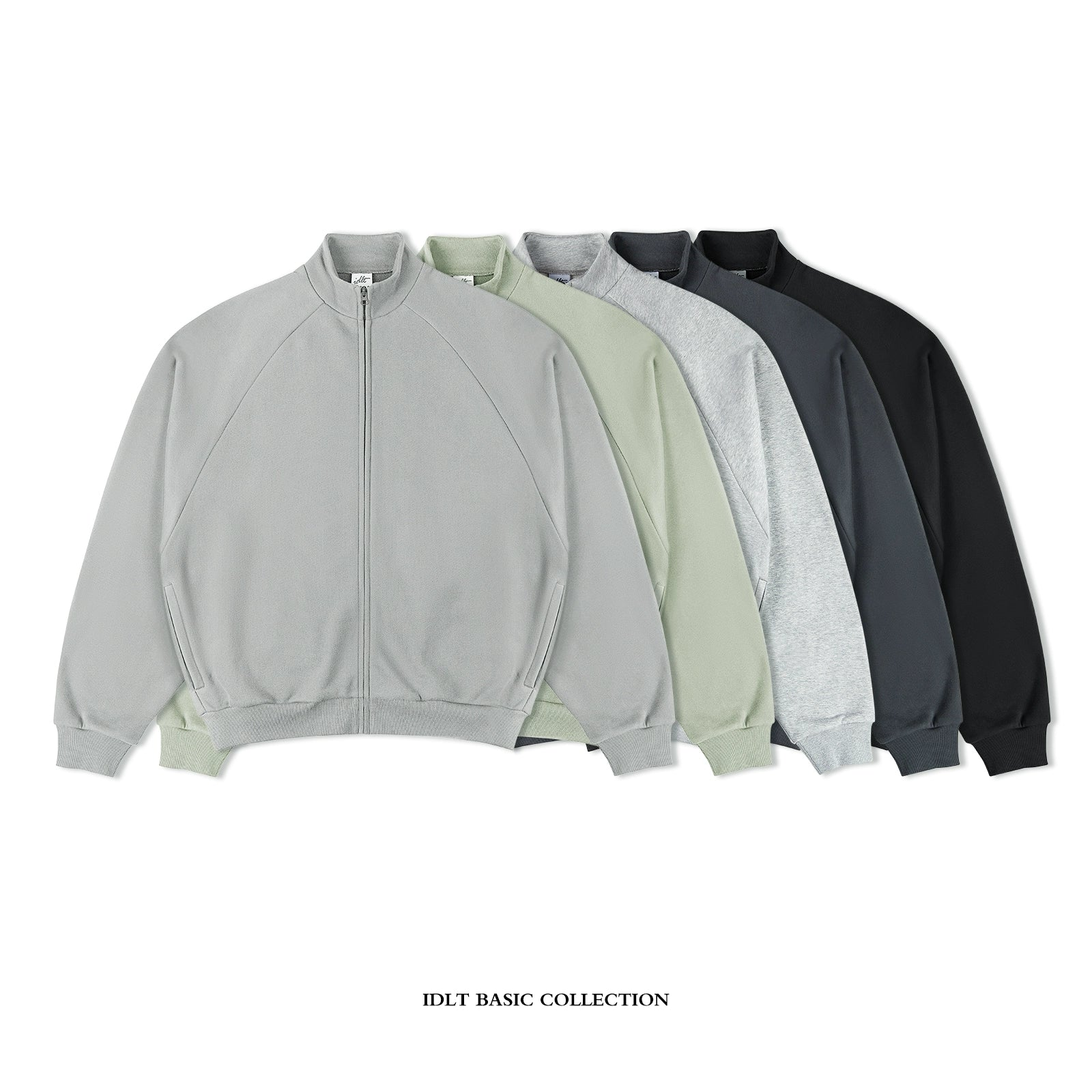 Boa Lining Zipper Raglan Sleeve Loose Fit Jacket