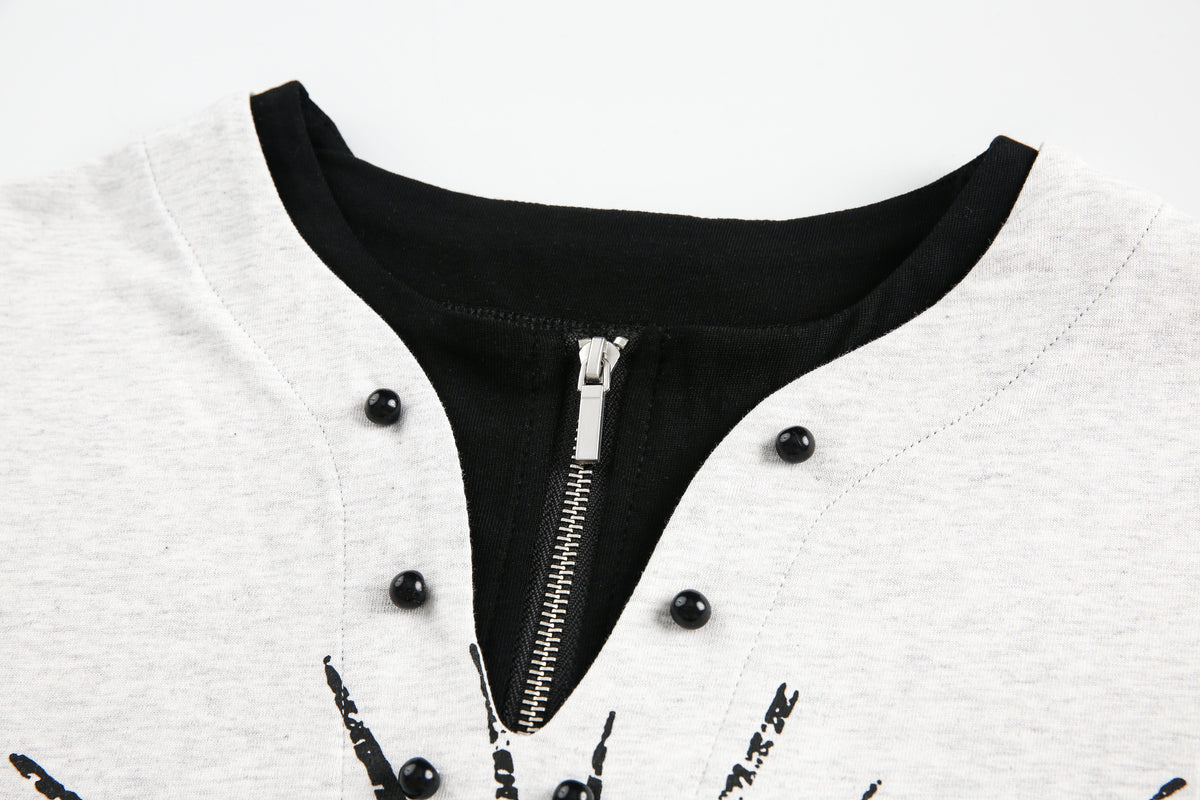 Madxmarx Black Energy Vintage Langarm-T-Shirt mit Grafikprint