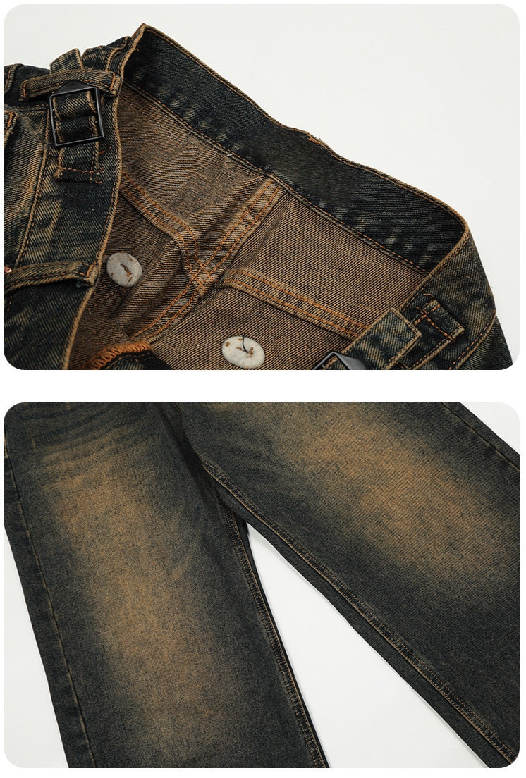 Jean droit vintage rouillé