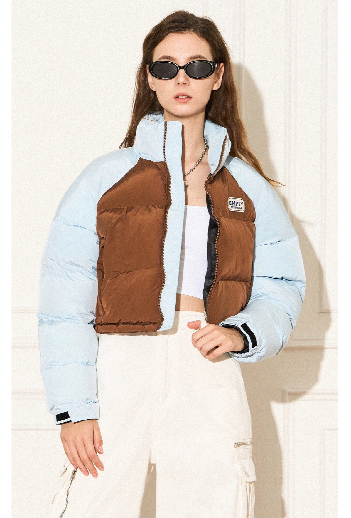 Chaqueta acolchada de capas de lujo retro