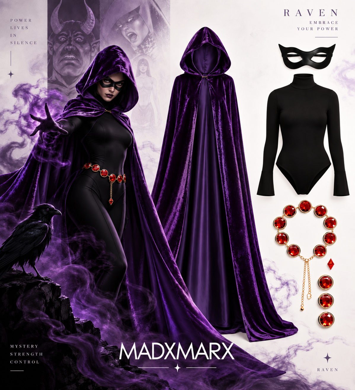 Raven Cosplay Halloween Costume