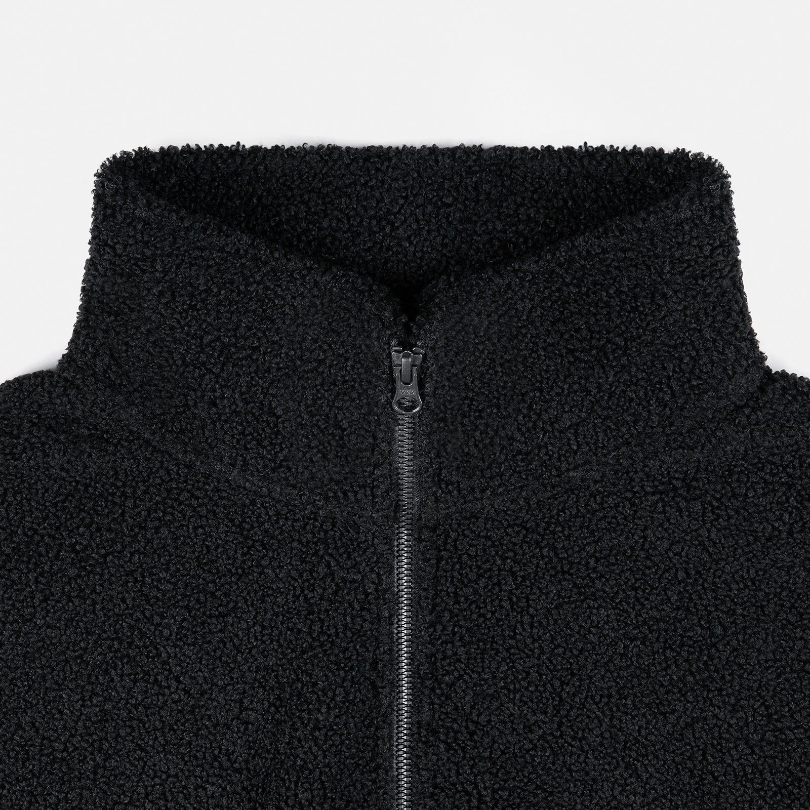 Drop Shoulder High-Neck Boa Jacket