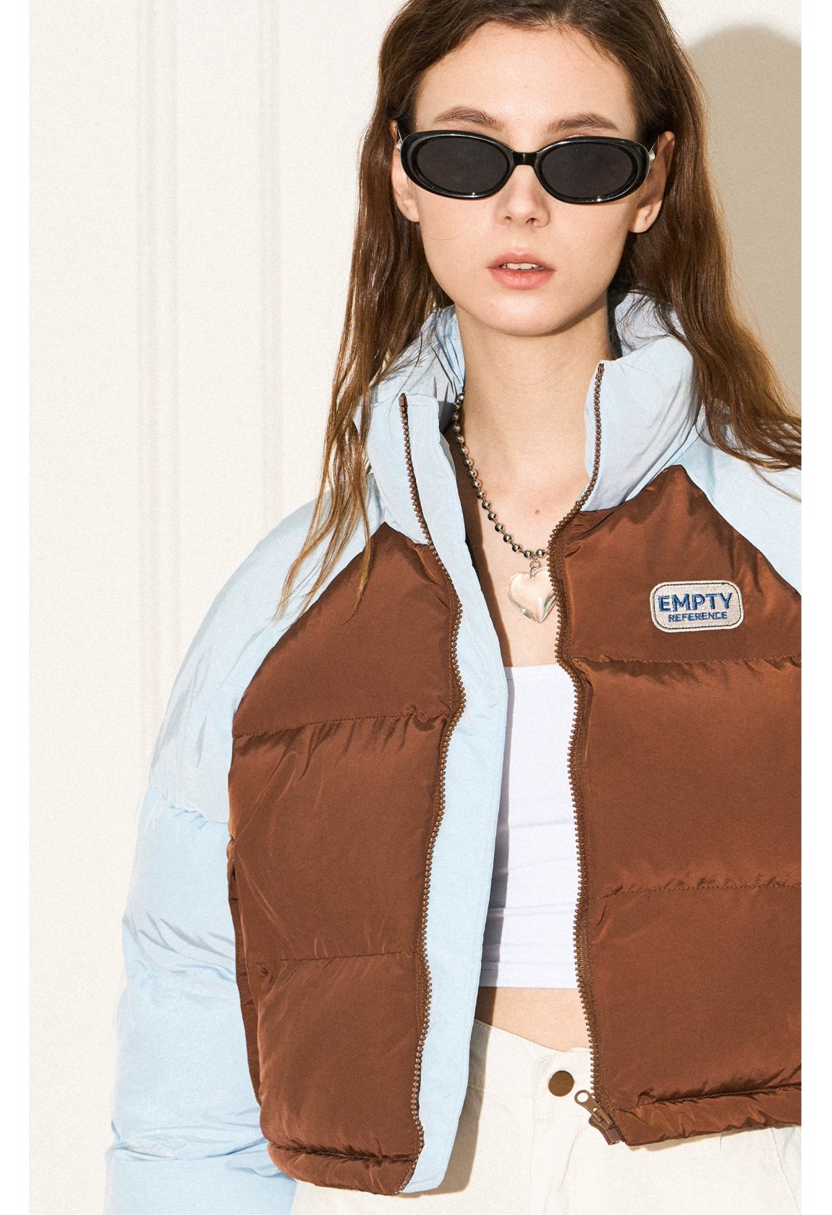 Chaqueta acolchada de capas de lujo retro
