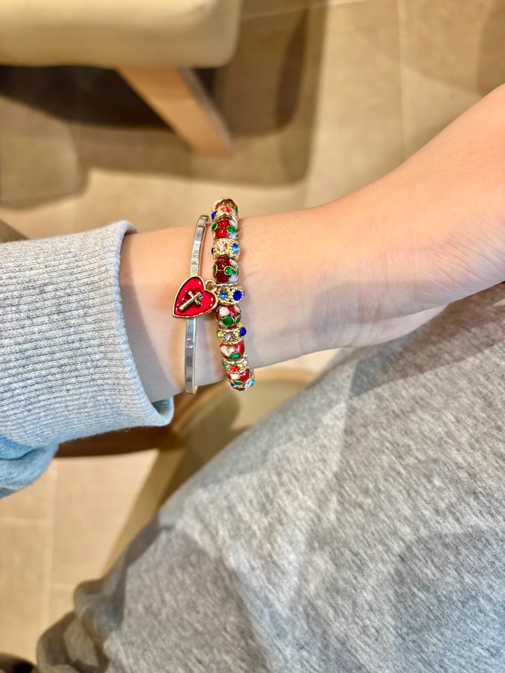 Vintage Red Pearl Gothic bracelet