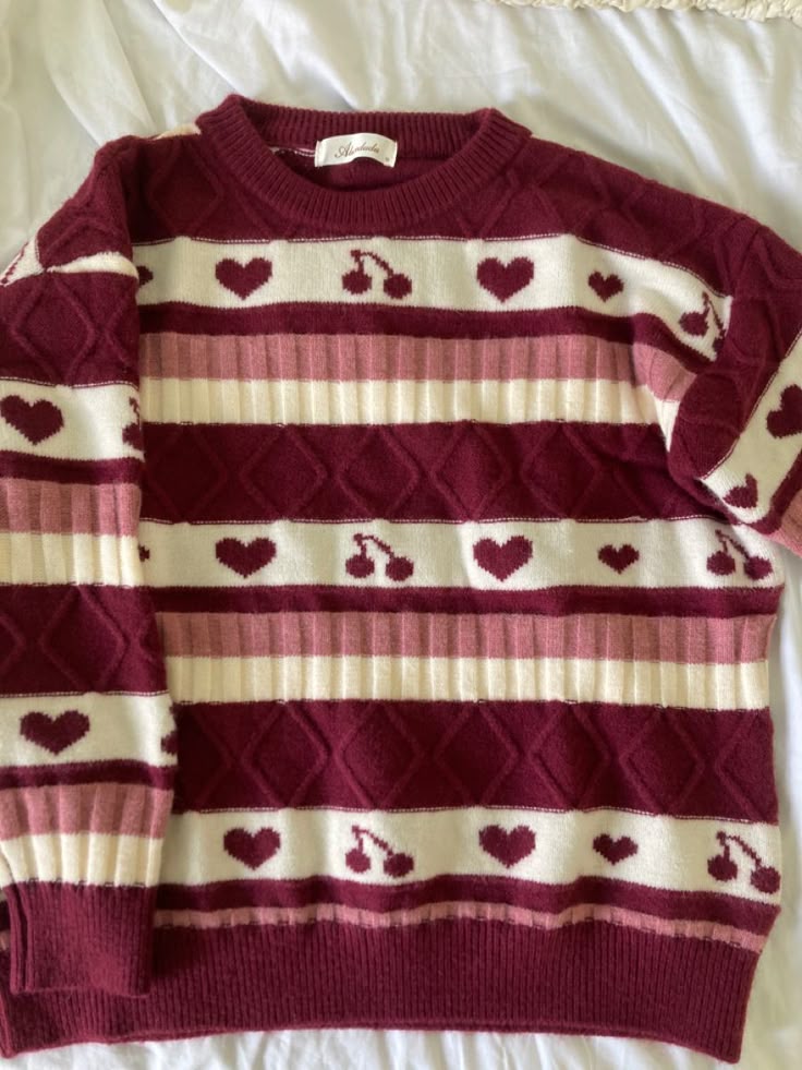 Maglione casual rosso ciliegia