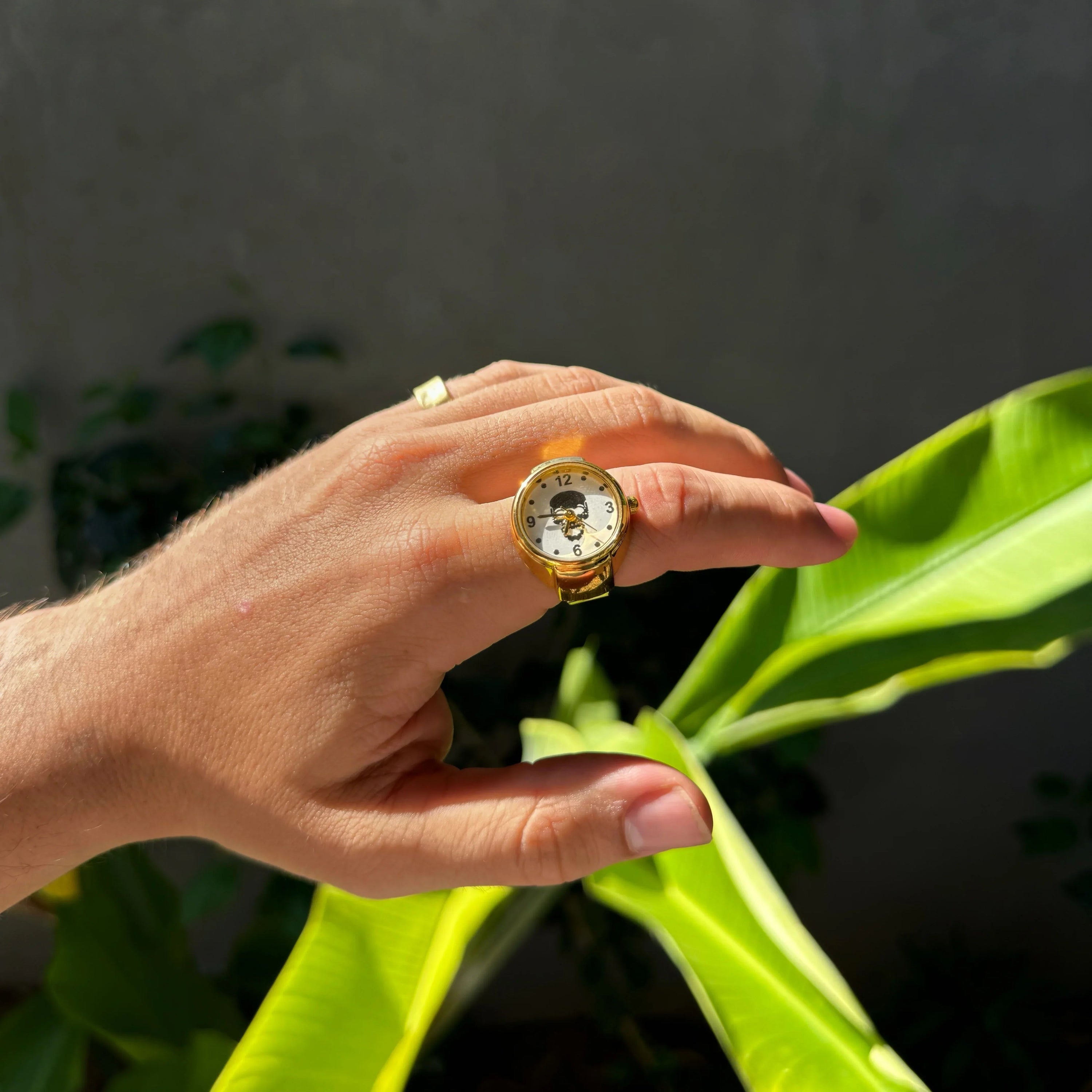 Skull Watch Ring | Gold