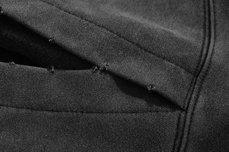 Sweat à capuche délavé Crucifix