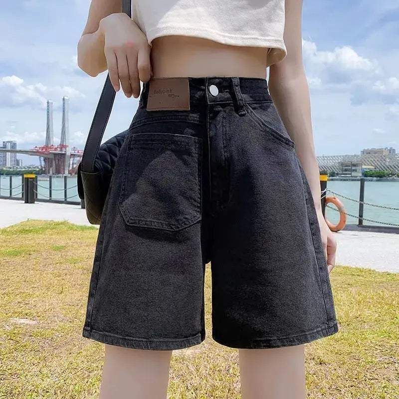 하이라이즈 데님 반바지