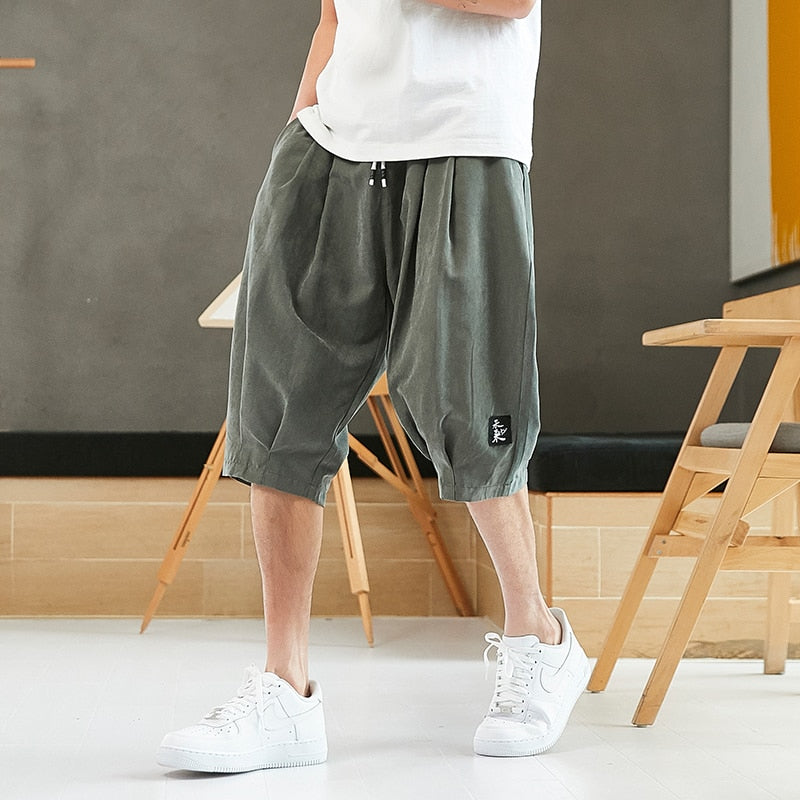 Casual baggy shorts tot op de kuit