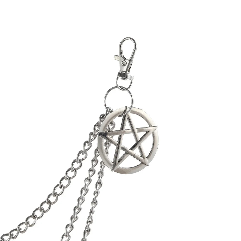 Punk Pentagram Gothic Jeans Chain