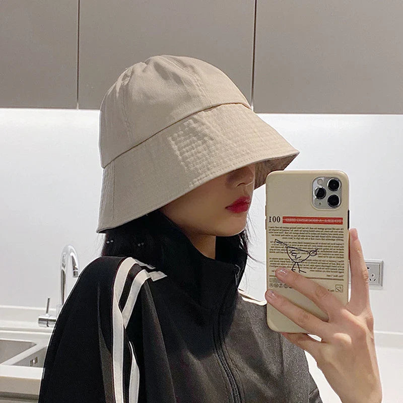 Colored Korean Style Aesthetic Bucket Hat