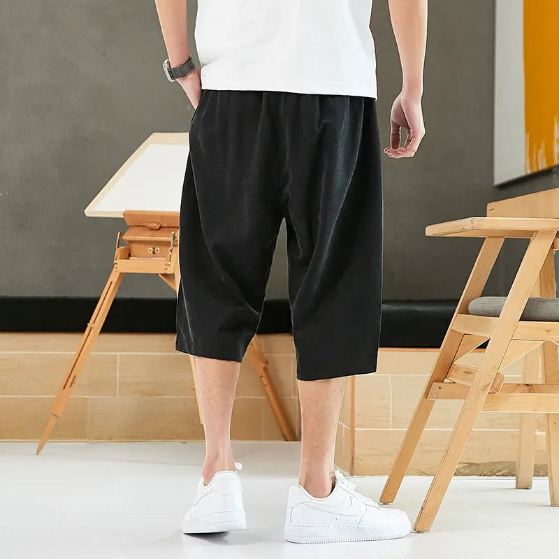 Casual baggy shorts tot op de kuit