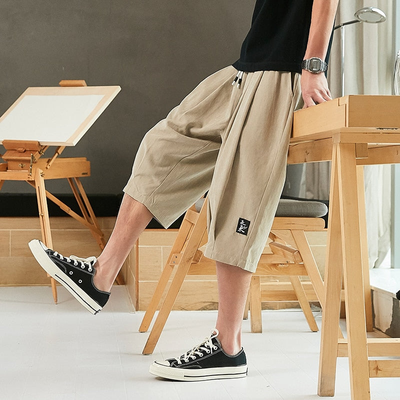 Casual baggy shorts tot op de kuit