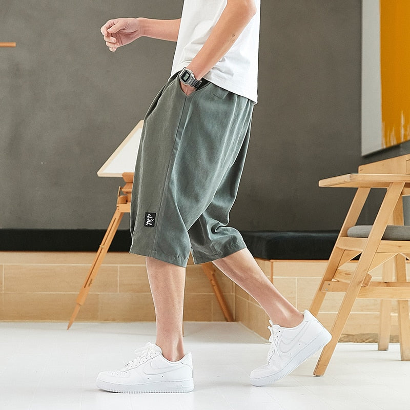 Casual baggy shorts tot op de kuit