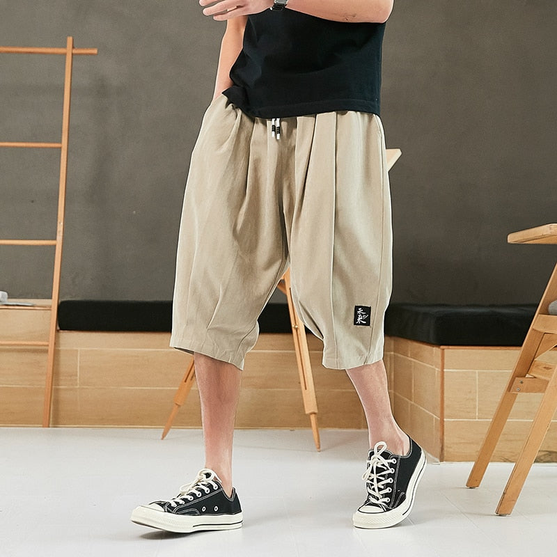 Casual baggy shorts tot op de kuit