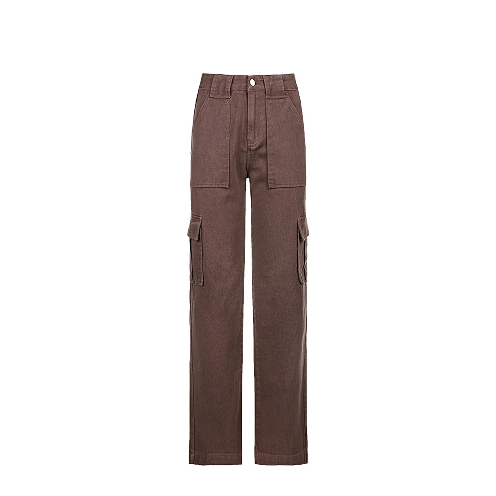 Brown Vintage Baggy High-Waist Denim Jeans