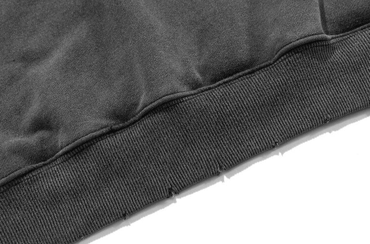 Sweat à capuche délavé Crucifix