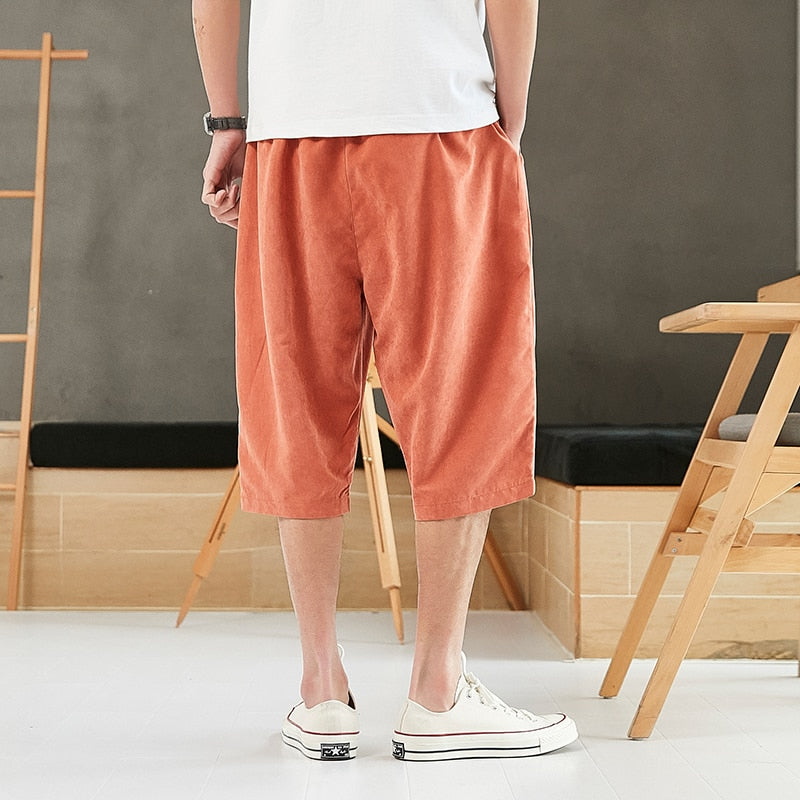 Casual baggy shorts tot op de kuit