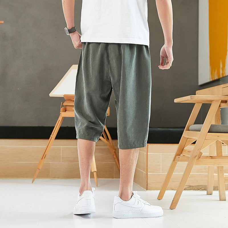 Casual baggy shorts tot op de kuit