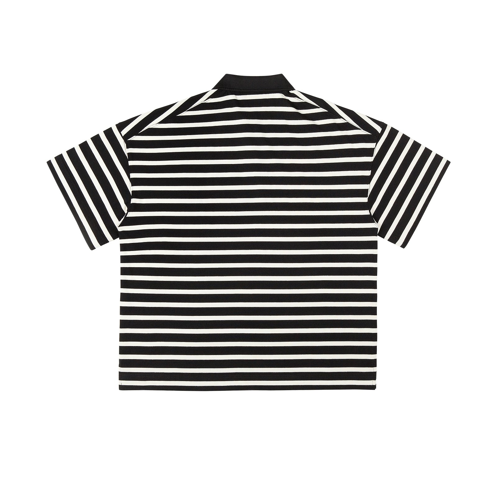 Heavy Weight Stripe Drop Shoulder Short Sleeve Polo Shirt