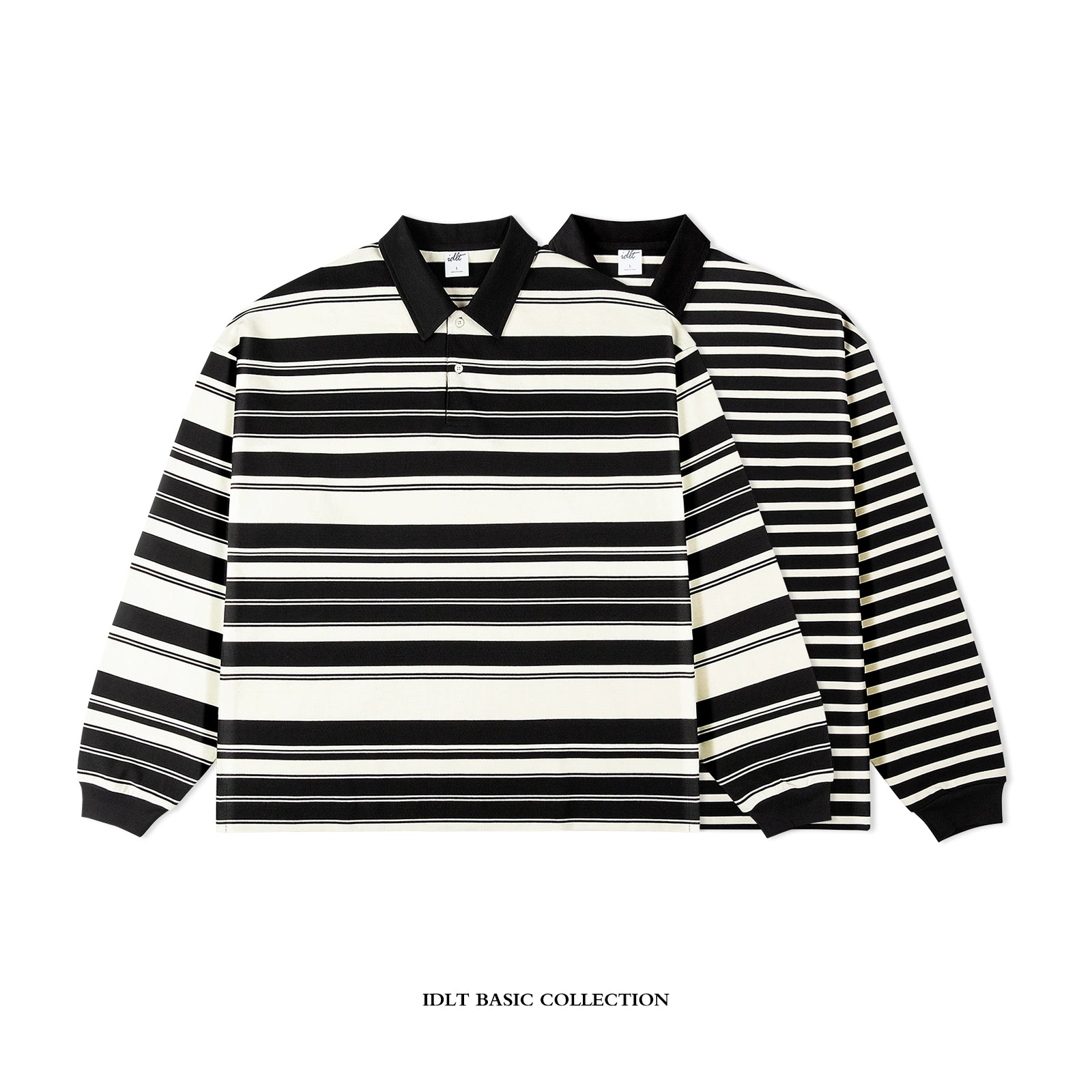 Heavyweigh Stripe Long Sleeve Polo Shirt