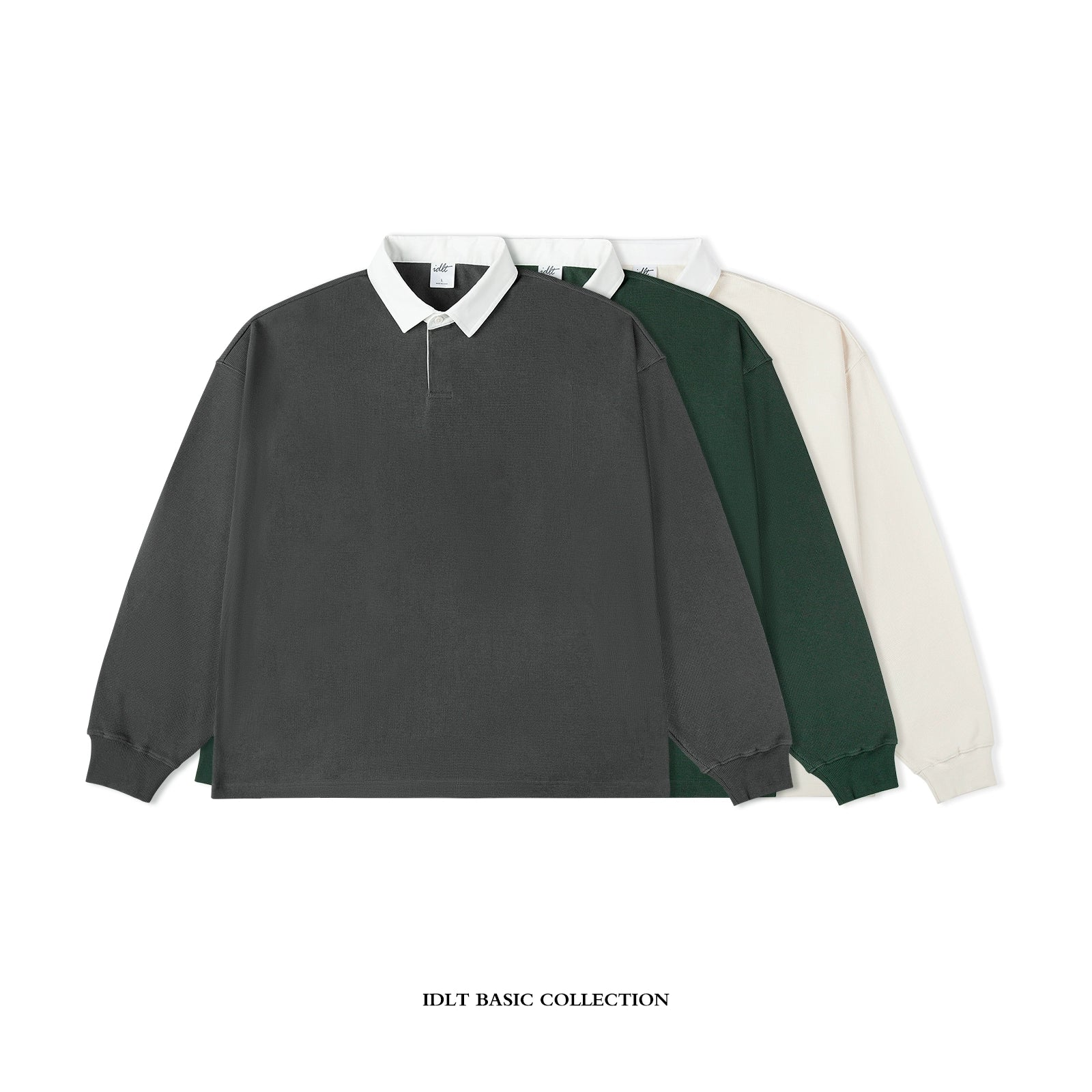 Heavyweight POLO Collar Long Sleeve Shirt