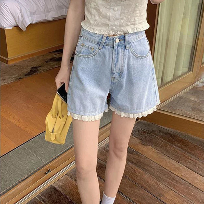 하이라이즈 데님 반바지