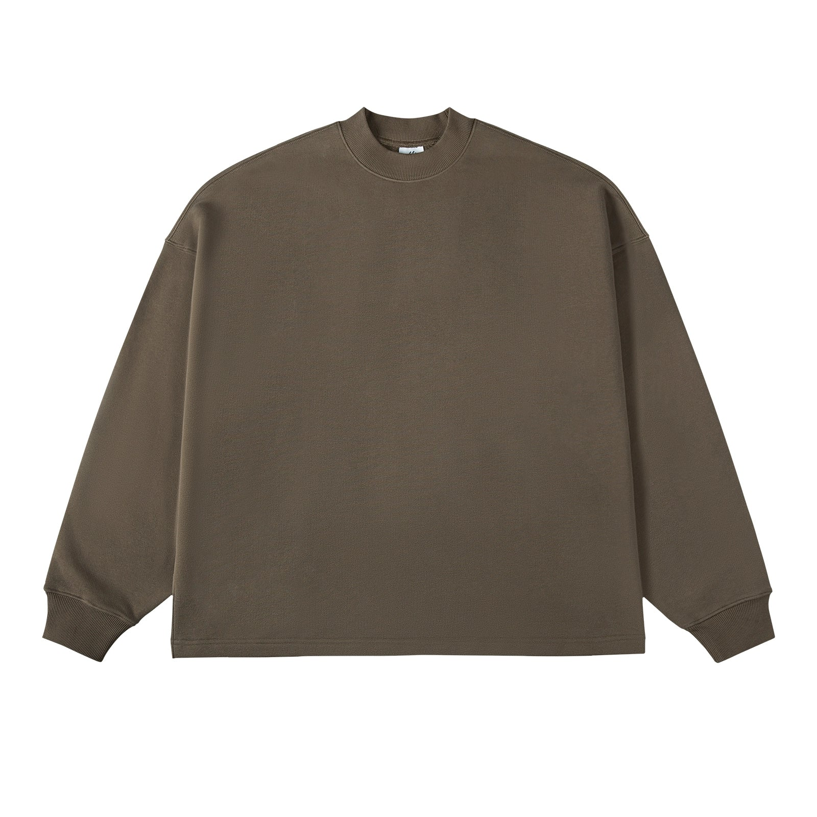 High Neck Drop Shoulder Sweatshirt