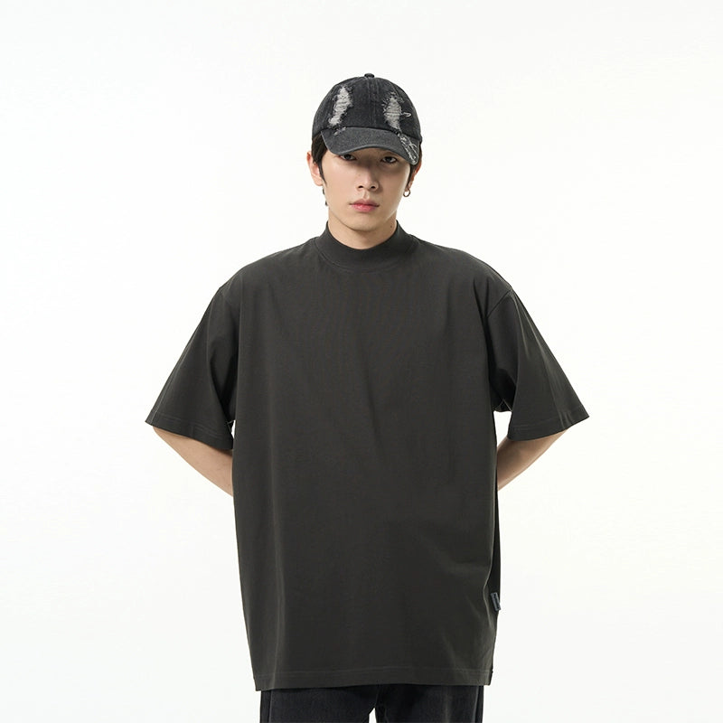 High Neck Short Sleeve T-shirt