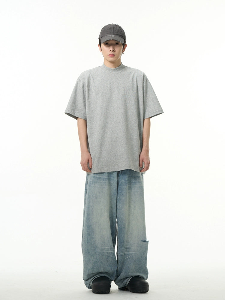 High Neck Short Sleeve T-shirt