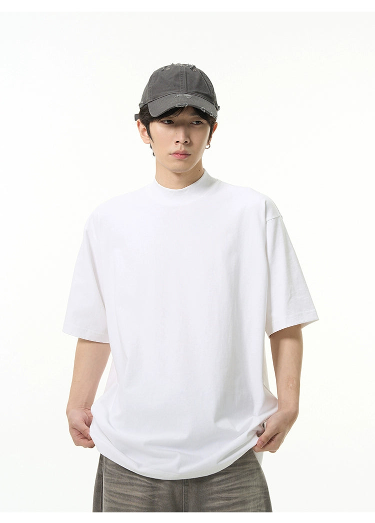 High Neck Short Sleeve T-shirt
