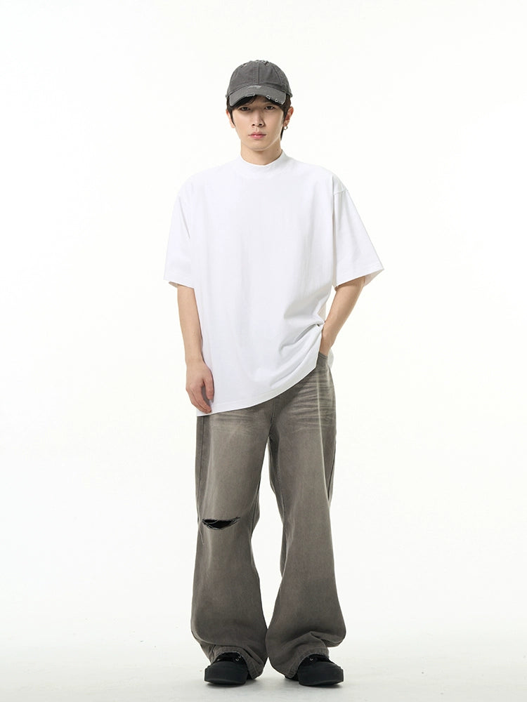 High Neck Short Sleeve T-shirt