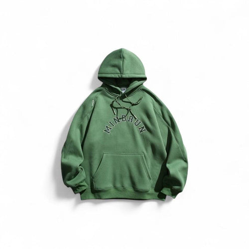 Moletom com Capuz em Fleece Forrado e Modelagem Larga - Verde / M