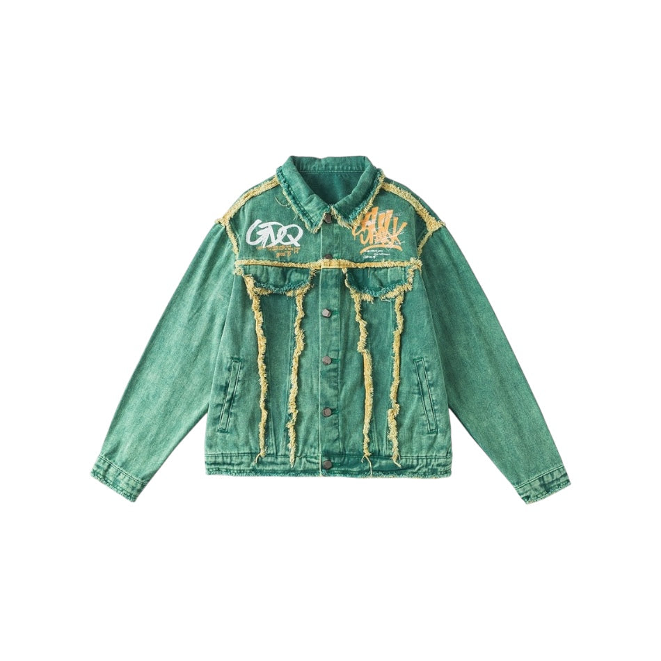 Veste en jean ample surteinte