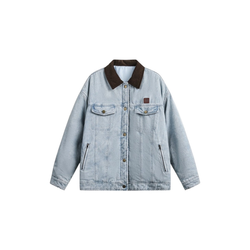 Chaqueta vaquera lavada y desgastada vintage