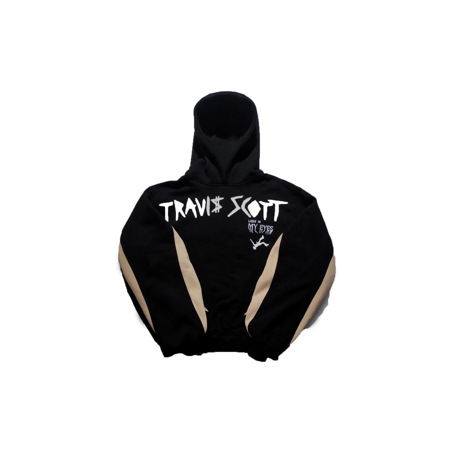 Dark Eye Print Contrast Hoodie