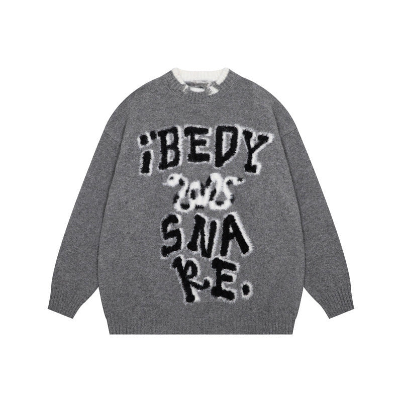 Snake Loose Crew Neck Sweater