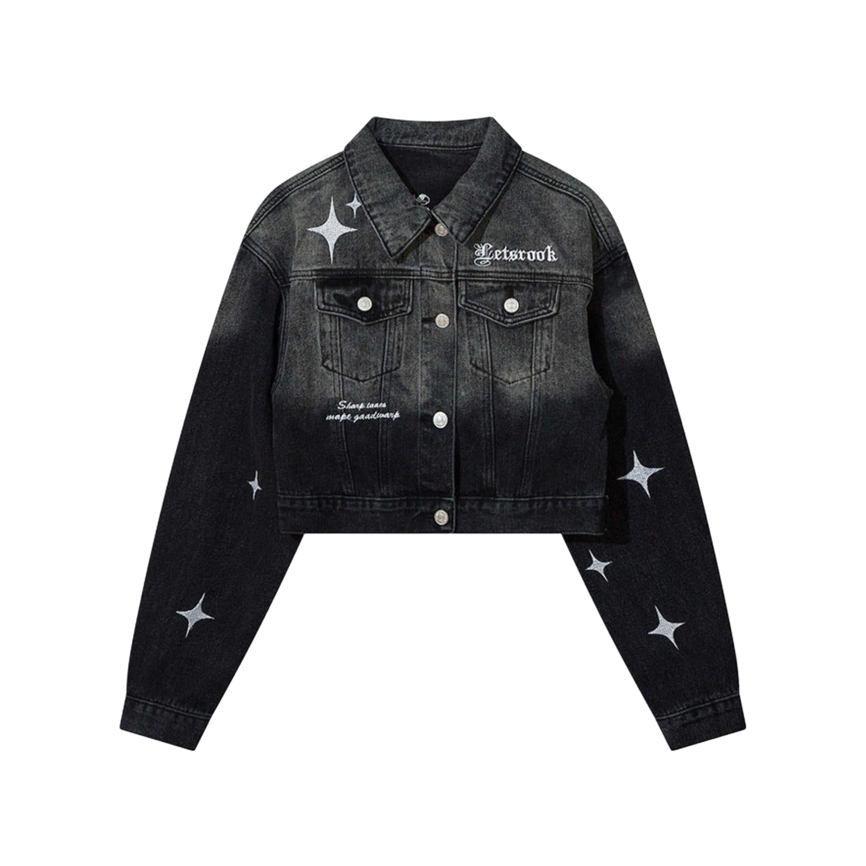 Stars Embroidered Denim Jacket