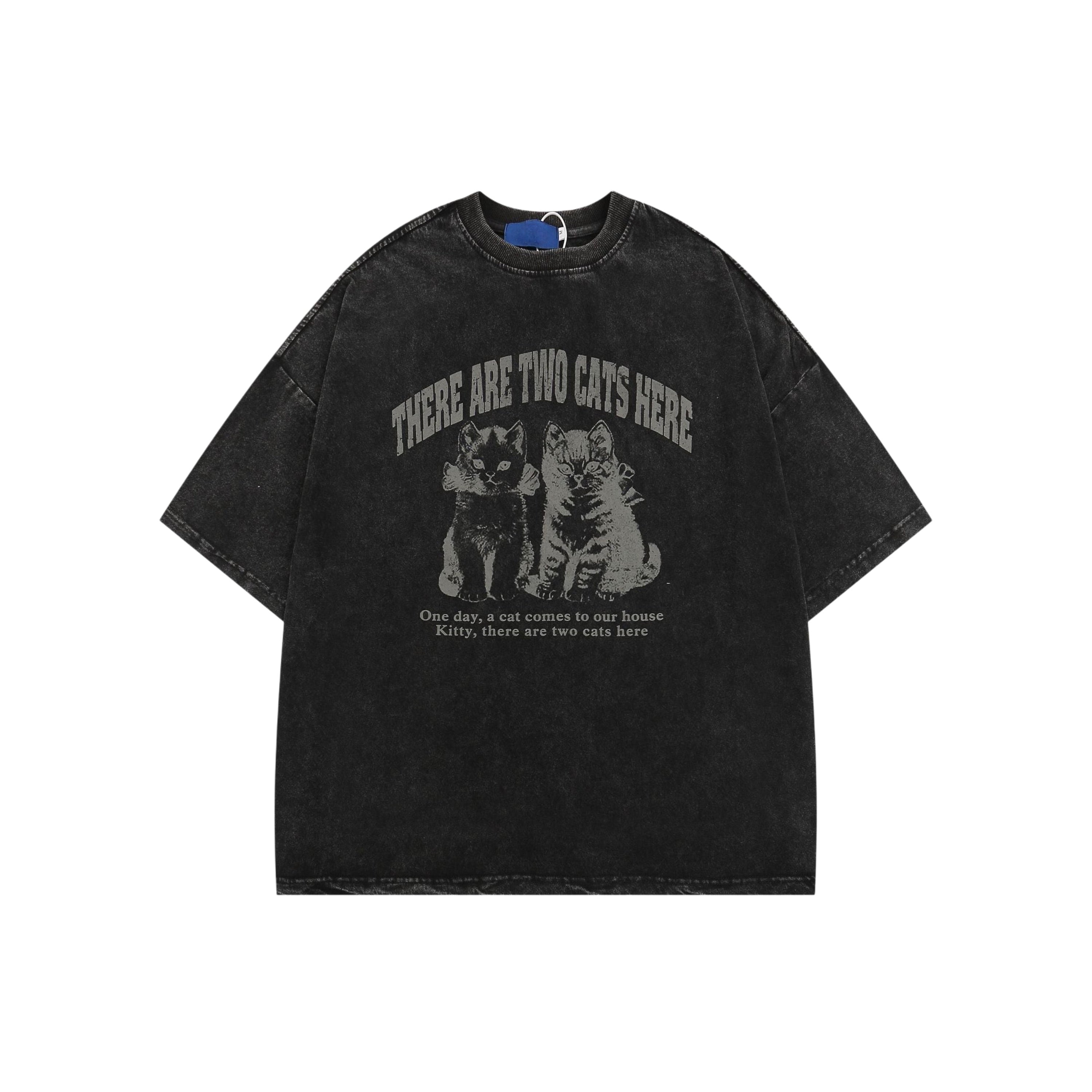 Retro Cats Print T-shirt