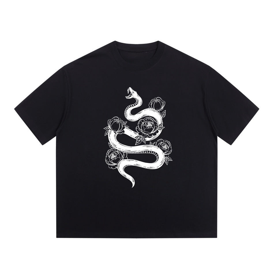 MADXMARX Flower Snake Loose T-Shirt