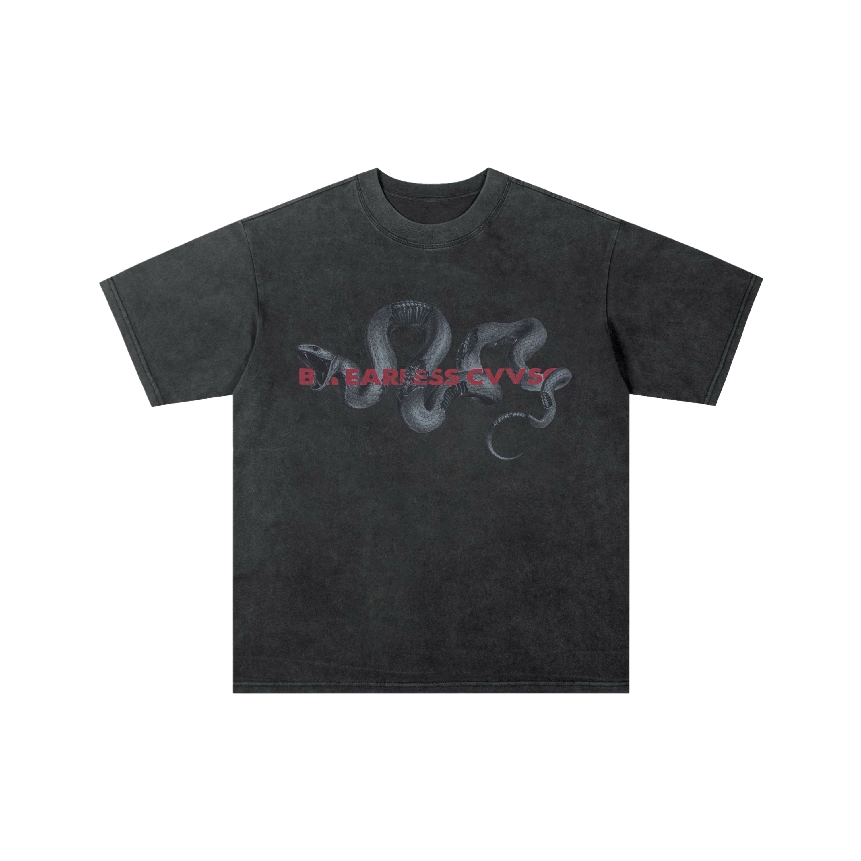 T-shirt imprimé python foncé