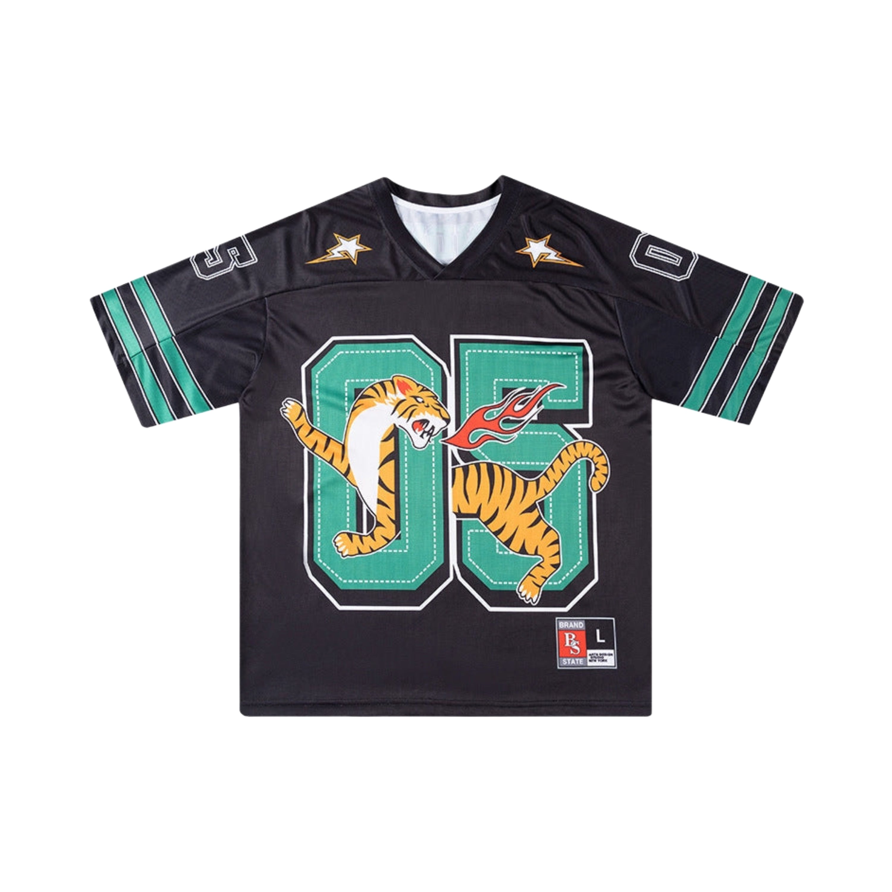 Jersey holgado con estampado de tigre retro