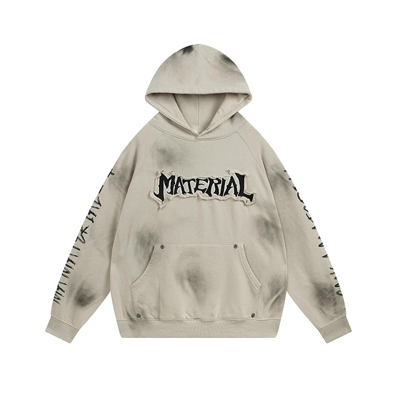 Sweat à capuche imprimé brodé « Material »