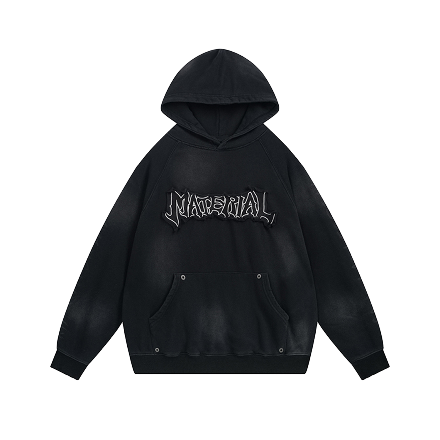 "Material" Embroidered Printed Hoodie